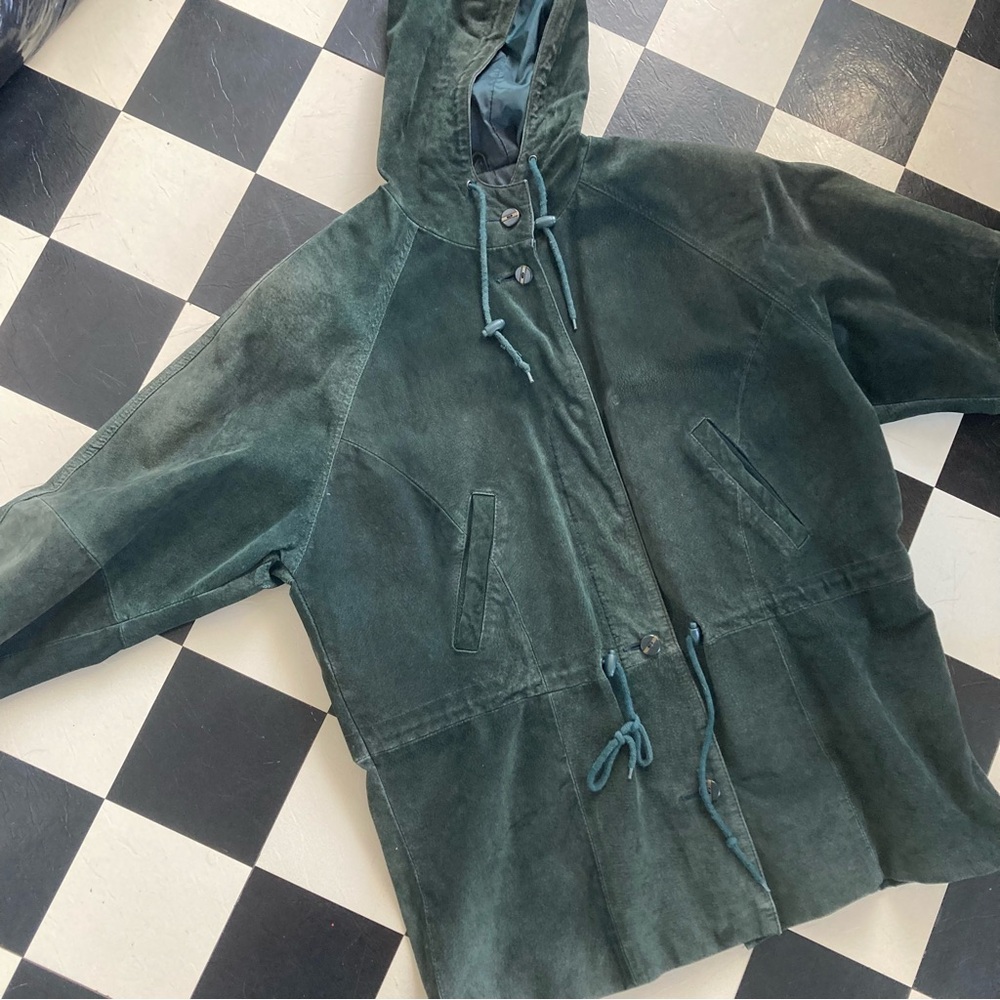 Wilsons Leather Vintage 1990s Green Jacket